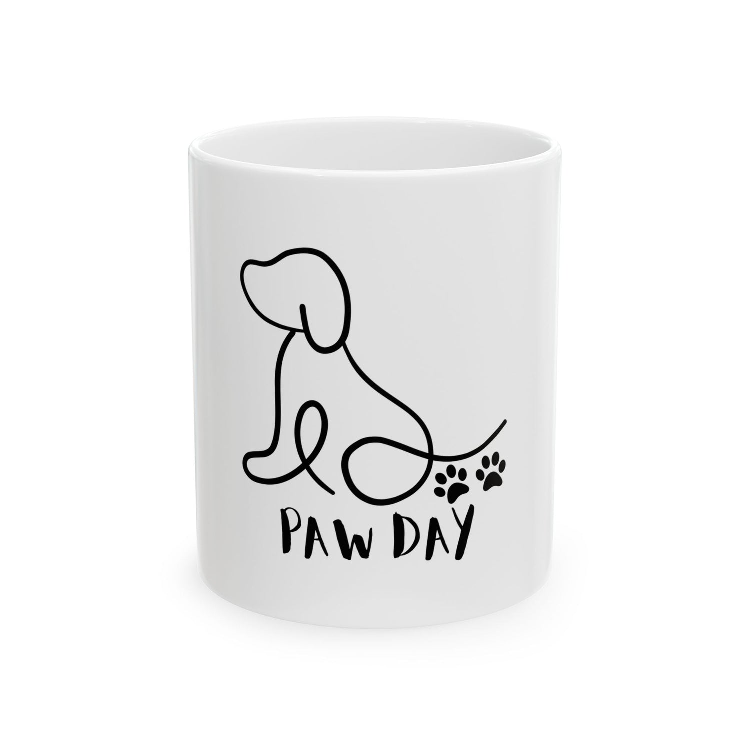 Cute Pet Dog Black Print Mug