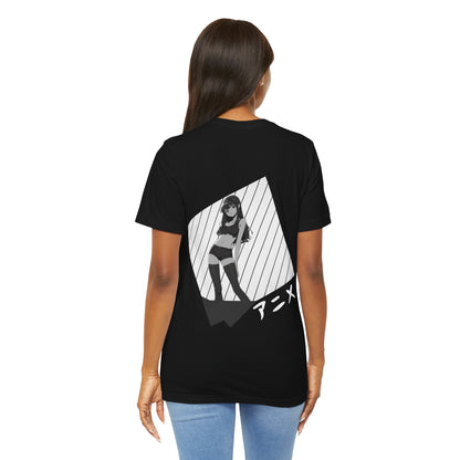 Black Hair Anime Woman T Shirt - UK