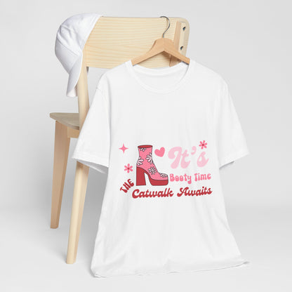 Pink Ankle Boots Fashion T Shirt - US