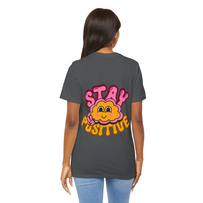 Stay Positive Motivational Quote About Life Retro T Shirt - UK