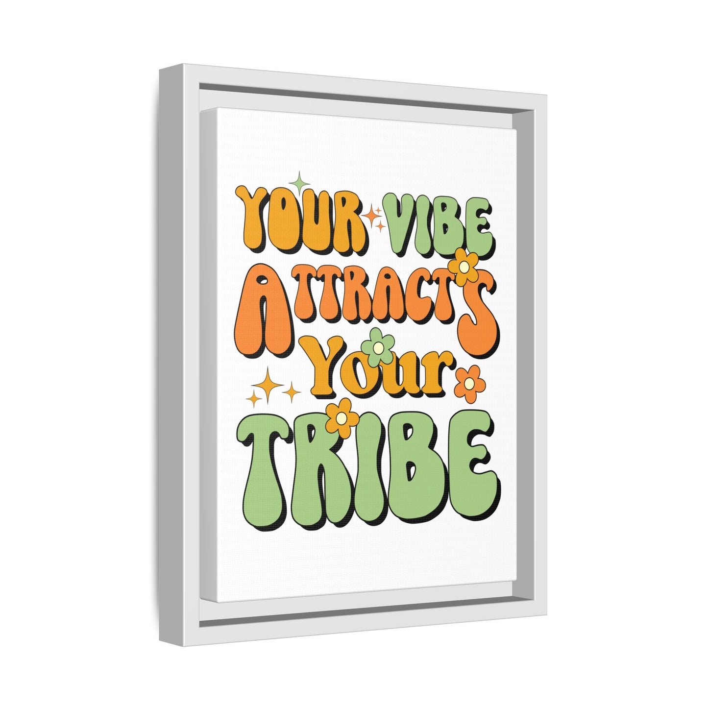 Good Vibe Matte Canvas, Framed (Multi-color)