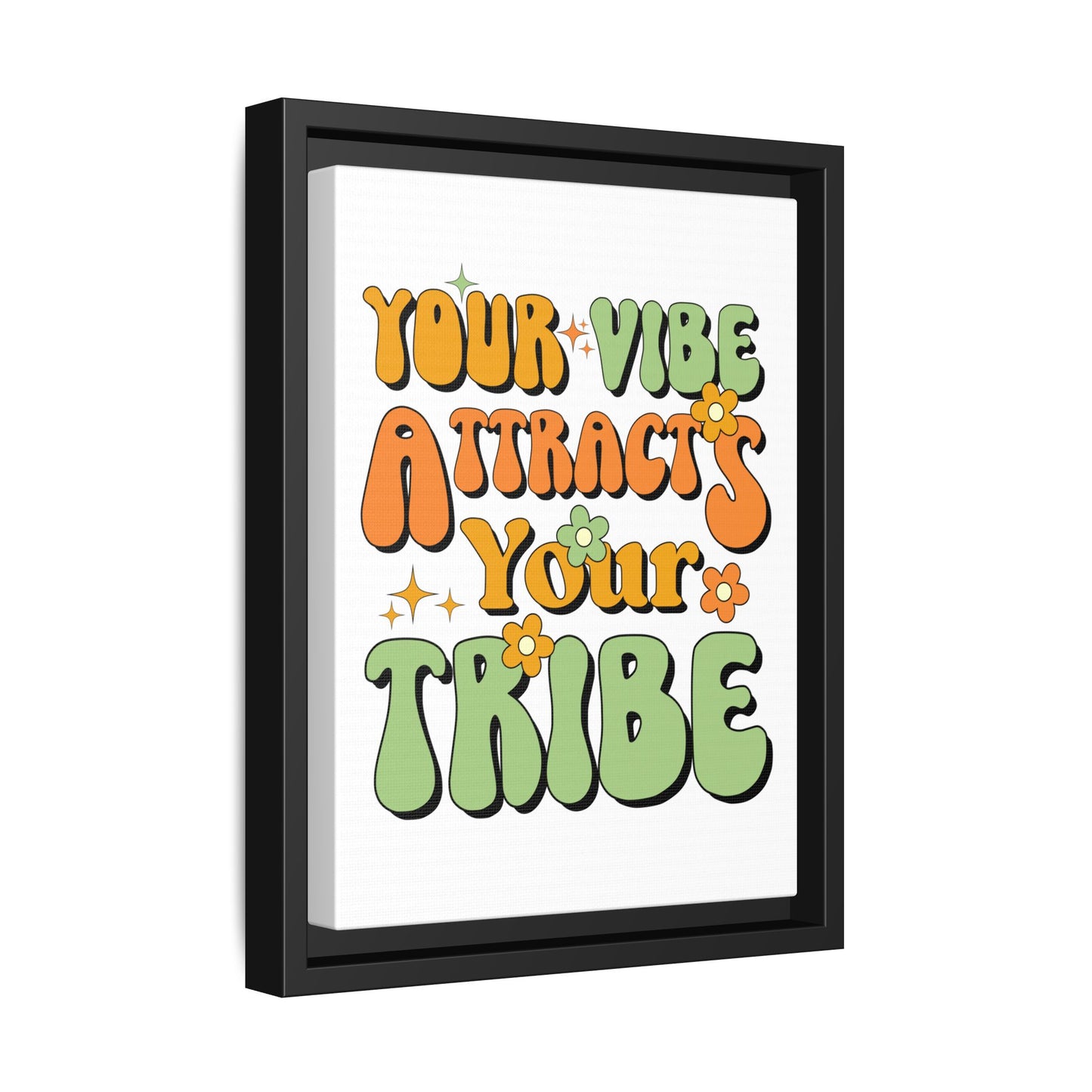 Good Vibe Matte Canvas, Framed (Multi-color)