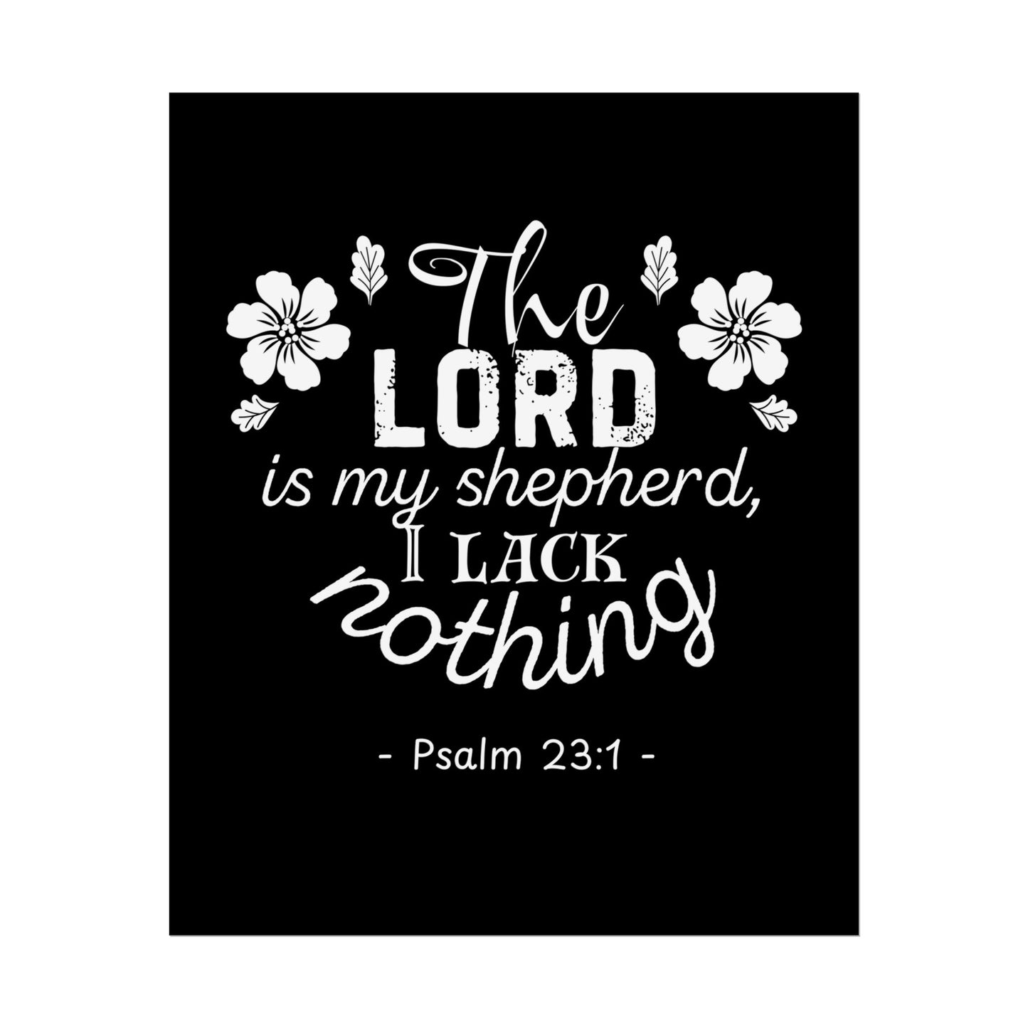 Psalm 23 NIV Bible Verse Poster