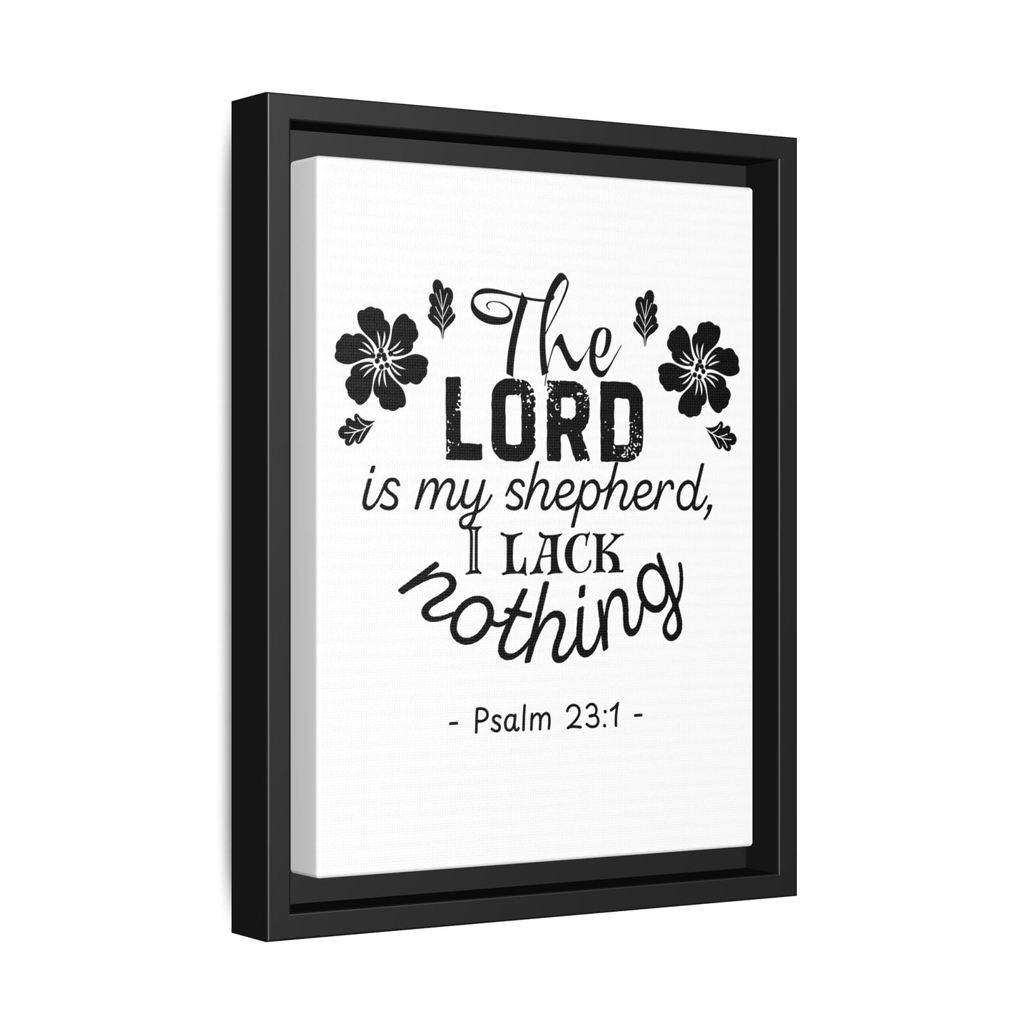 Psalm 23 NIV Bible Verse Matte Canvas, Framed (Multi-color)