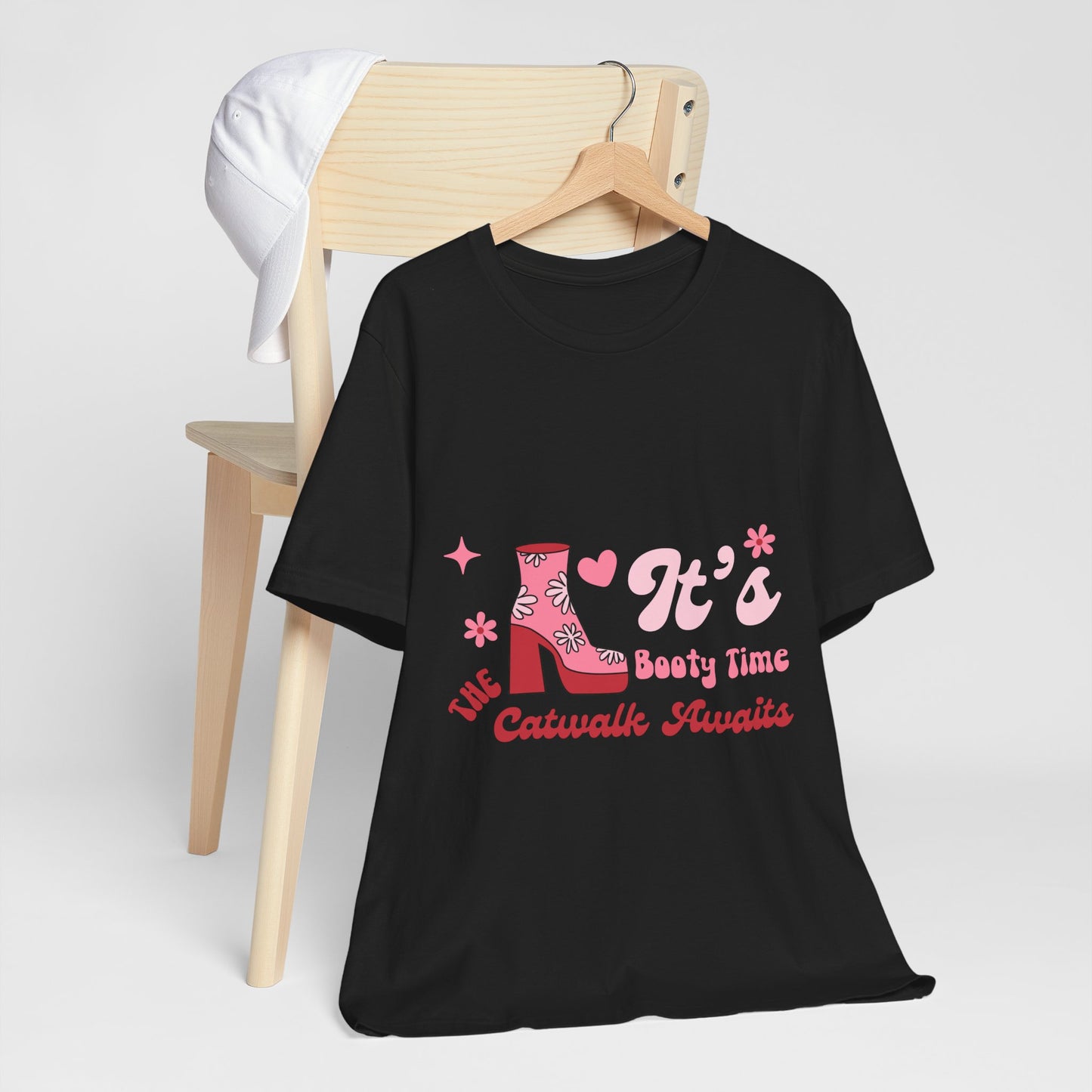 Pink Ankle Boots Fashion T Shirt - US