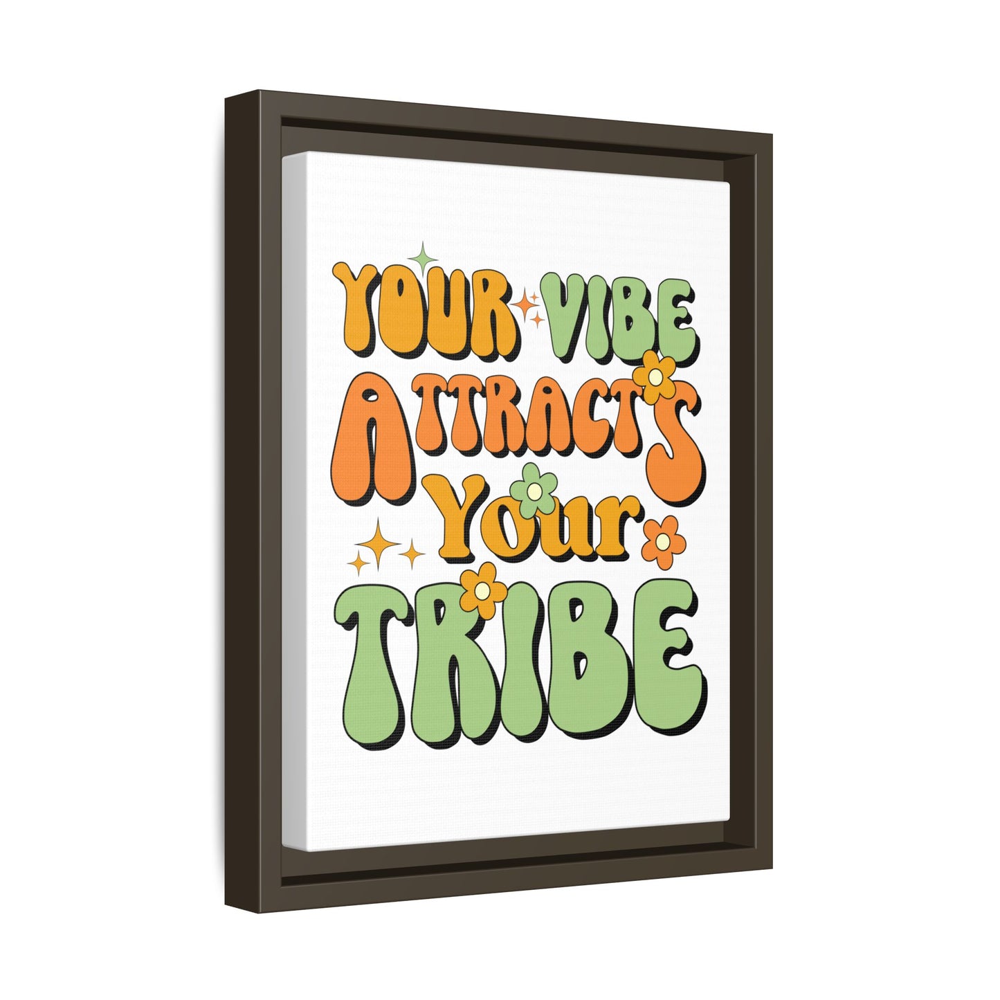 Good Vibe Matte Canvas, Framed (Multi-color)