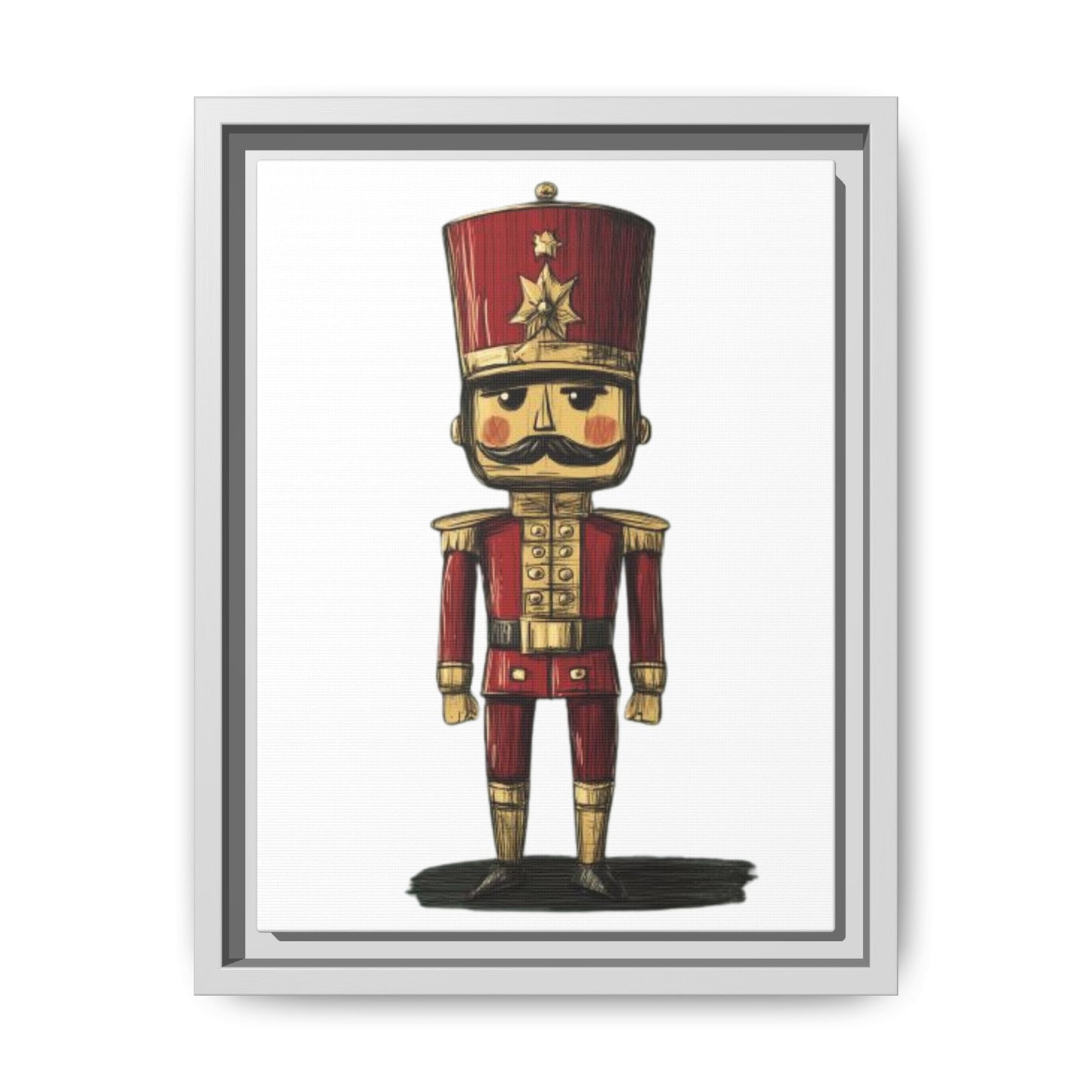 Military Army Toy Soldier Uniform Matte Canvas, Framed (Multi-color)