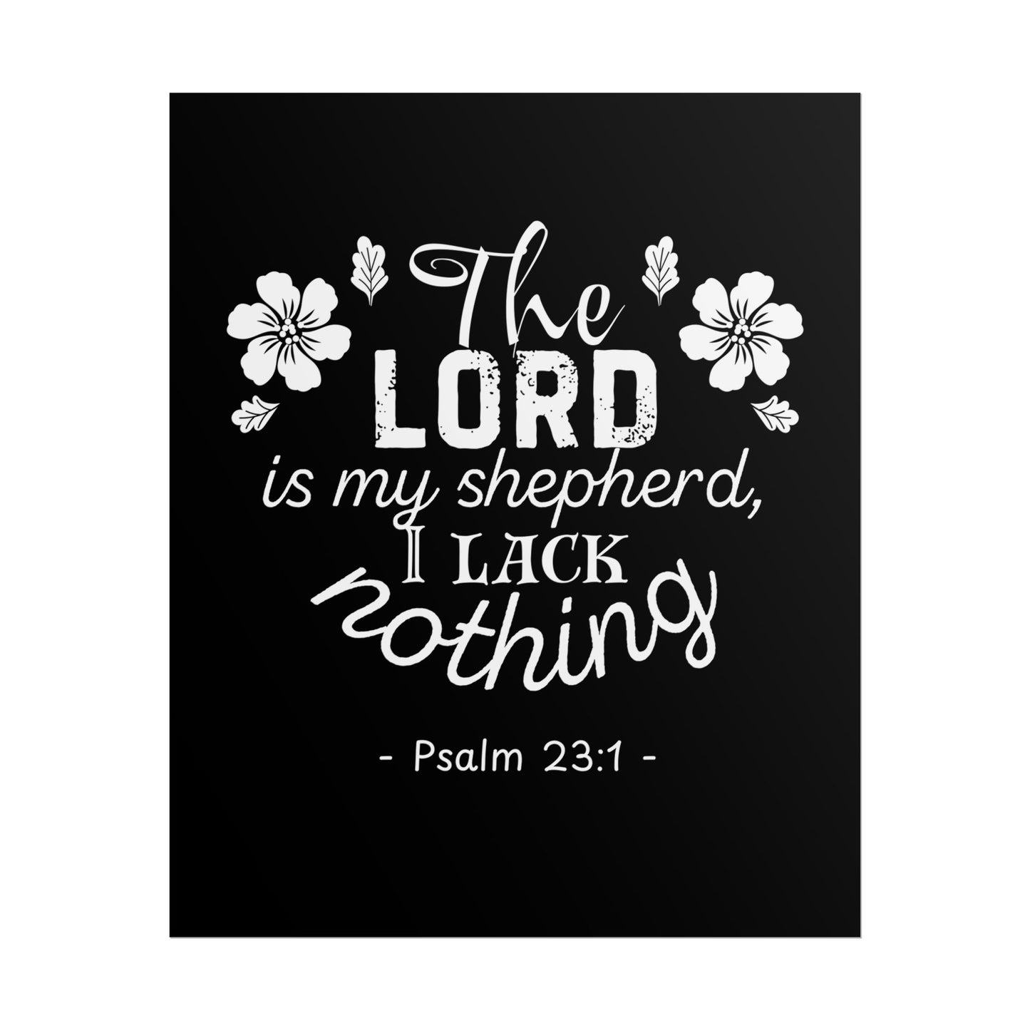 Psalm 23 NIV Bible Verse Poster