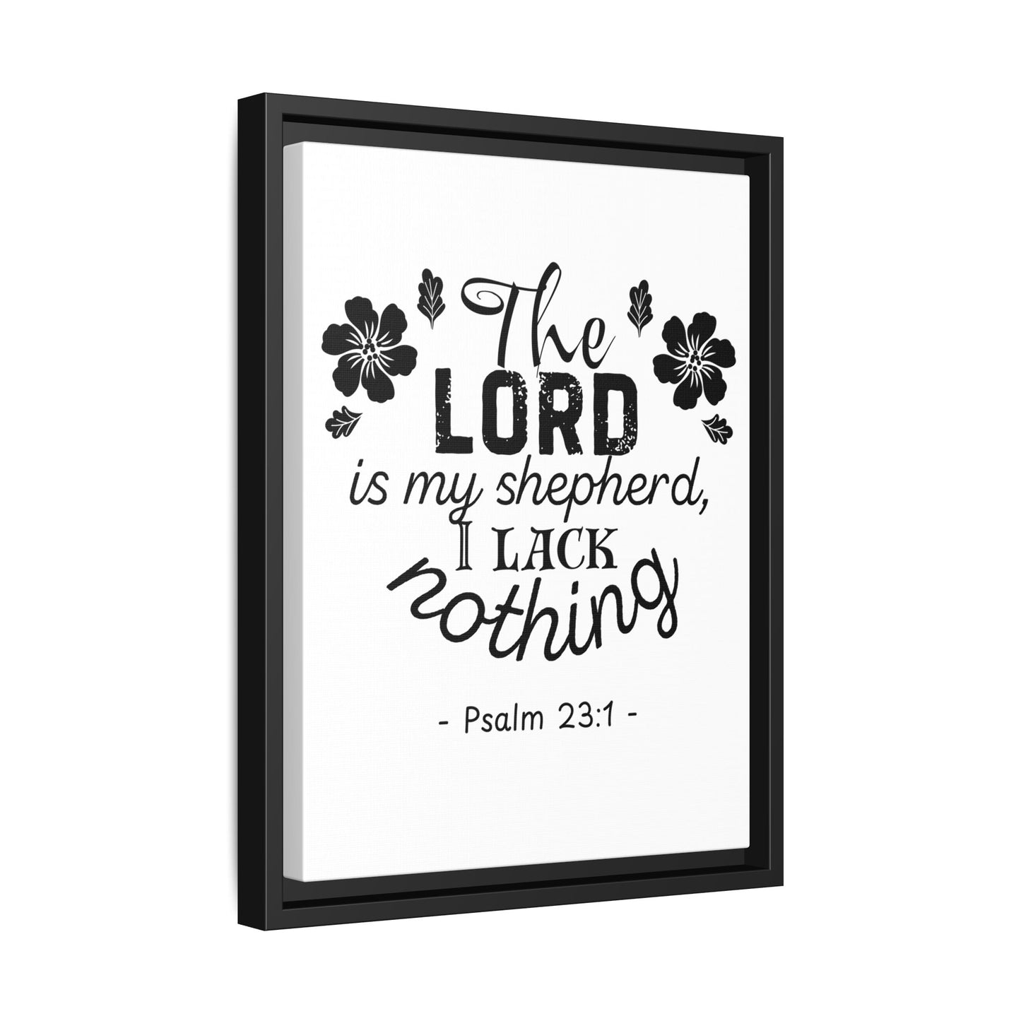 Psalm 23 NIV Bible Verse Matte Canvas, Framed (Multi-color)