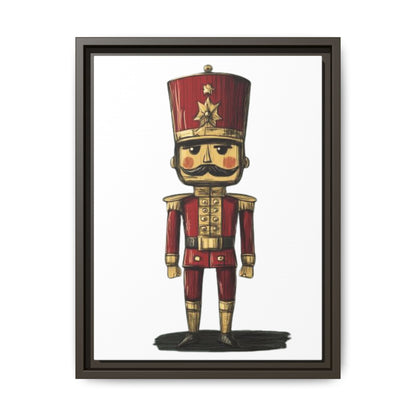 Military Army Toy Soldier Uniform Matte Canvas, Framed (Multi-color)