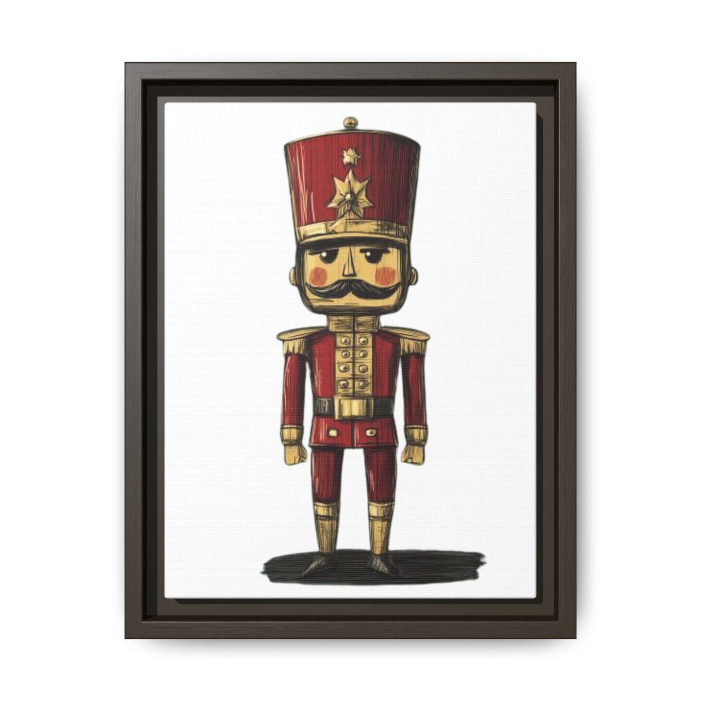 Military Army Toy Soldier Uniform Matte Canvas, Framed (Multi-color)