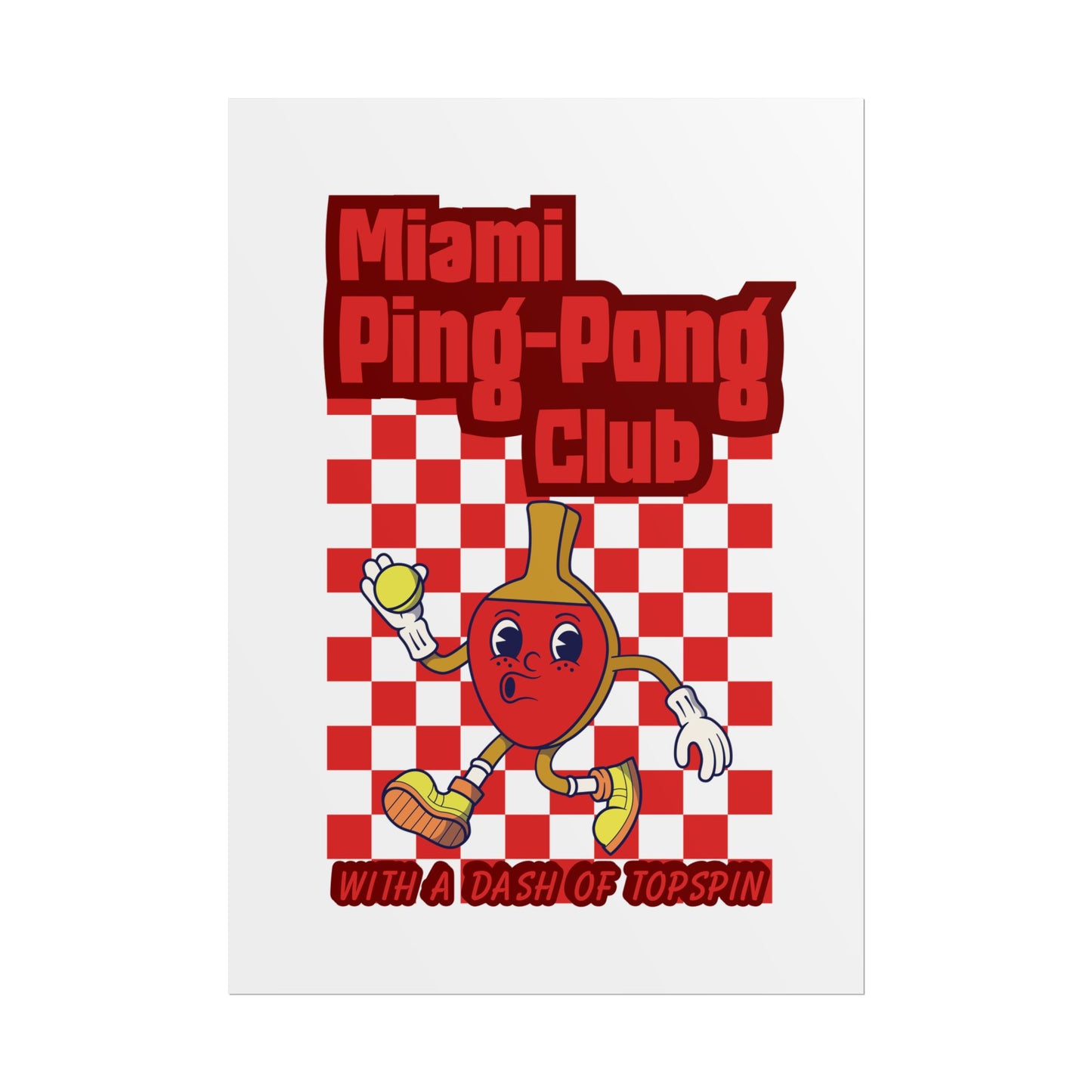 Ping Pong Bat Ball Poster