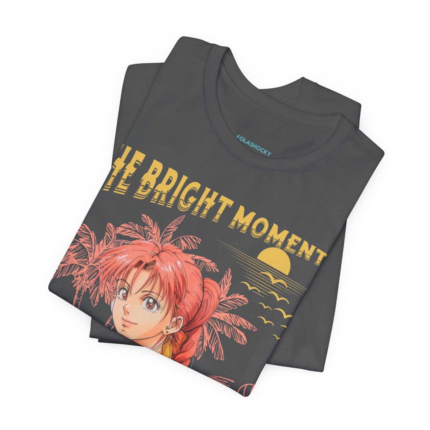 Cute Summer Beach Anime Smiling Woman T Shirt - US