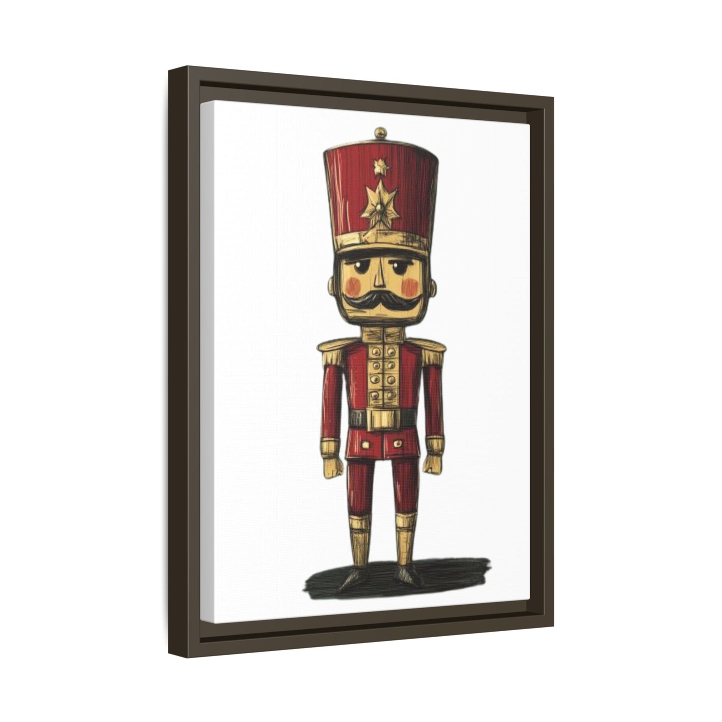 Military Army Toy Soldier Uniform Matte Canvas, Framed (Multi-color)