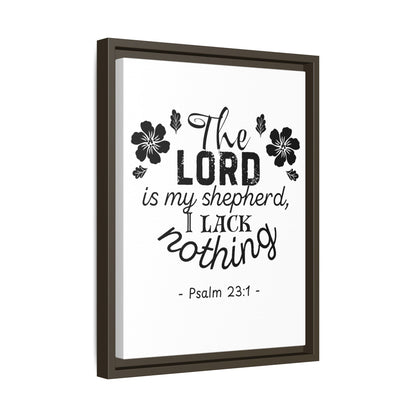 Psalm 23 NIV Bible Verse Matte Canvas, Framed (Multi-color)