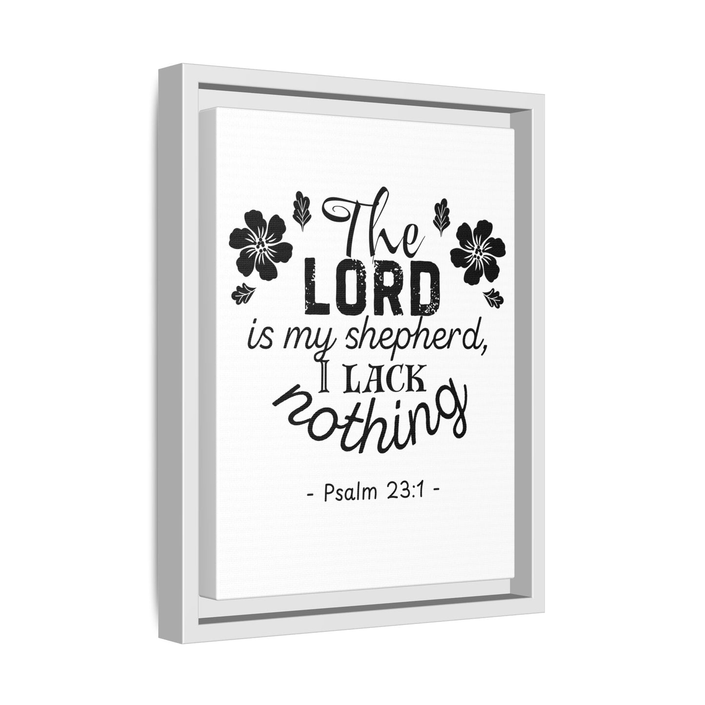 Psalm 23 NIV Bible Verse Matte Canvas, Framed (Multi-color)