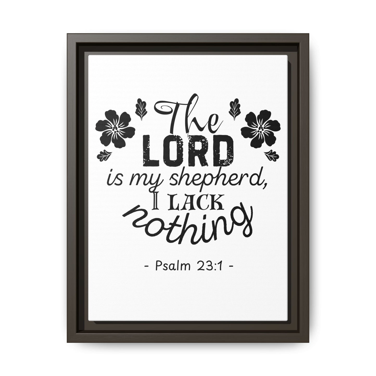 Psalm 23 NIV Bible Verse Matte Canvas, Framed (Multi-color)