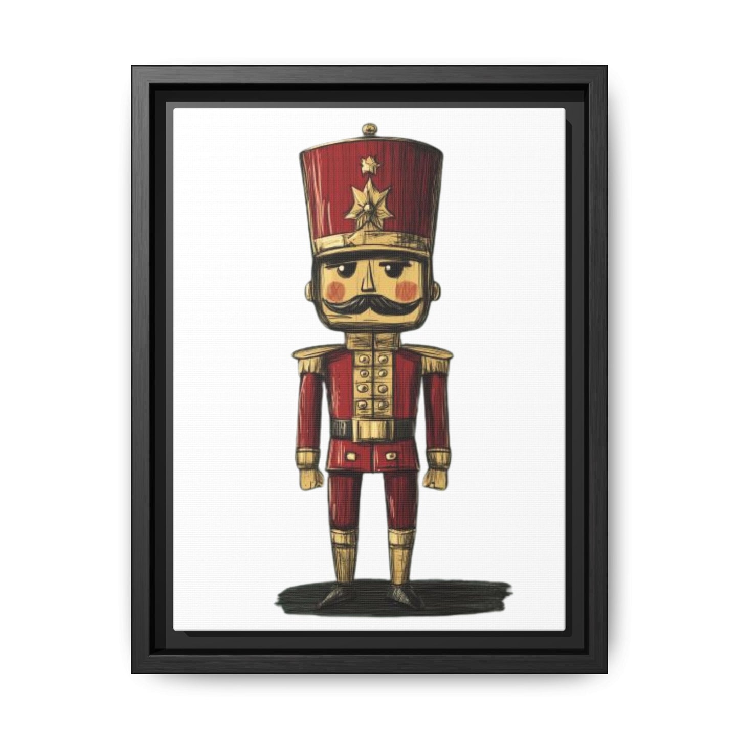 Military Army Toy Soldier Uniform Matte Canvas, Framed (Multi-color)