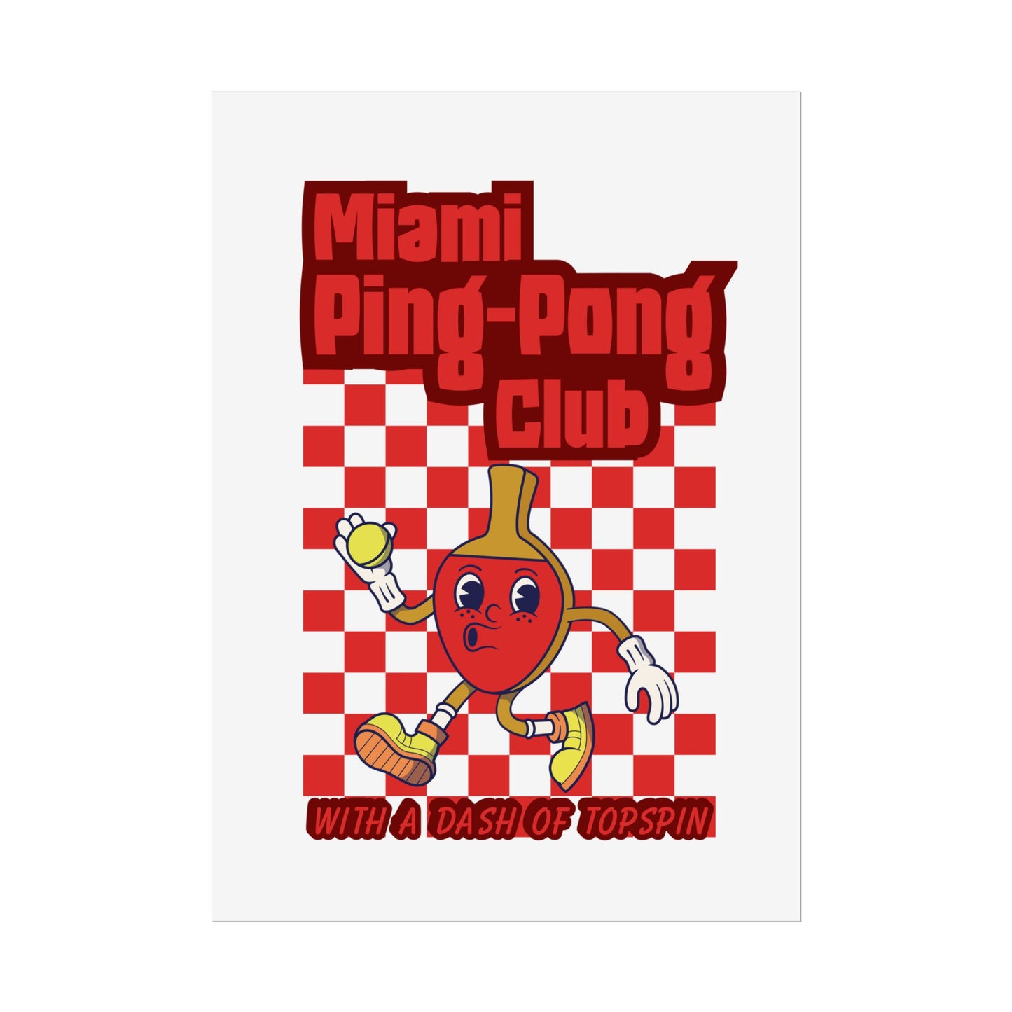 Ping Pong Bat Ball Poster