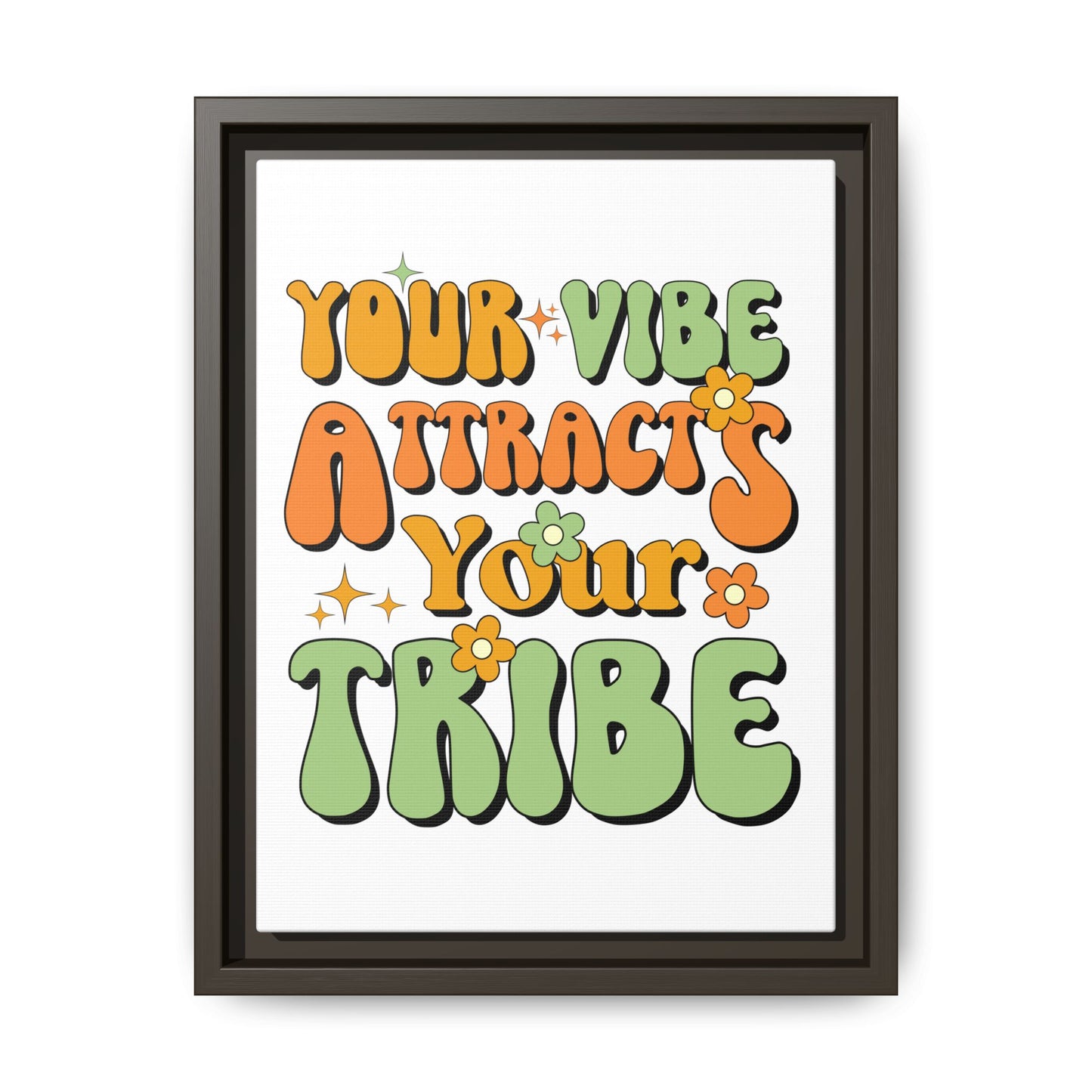 Good Vibe Matte Canvas, Framed (Multi-color)