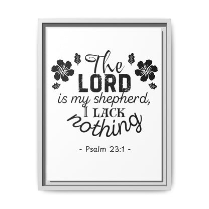 Psalm 23 NIV Bible Verse Matte Canvas, Framed (Multi-color)