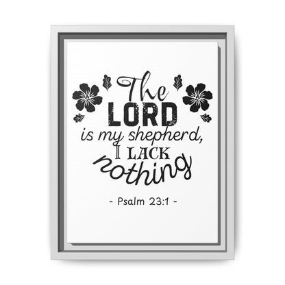 Psalm 23 NIV Bible Verse Matte Canvas, Framed (Multi-color)