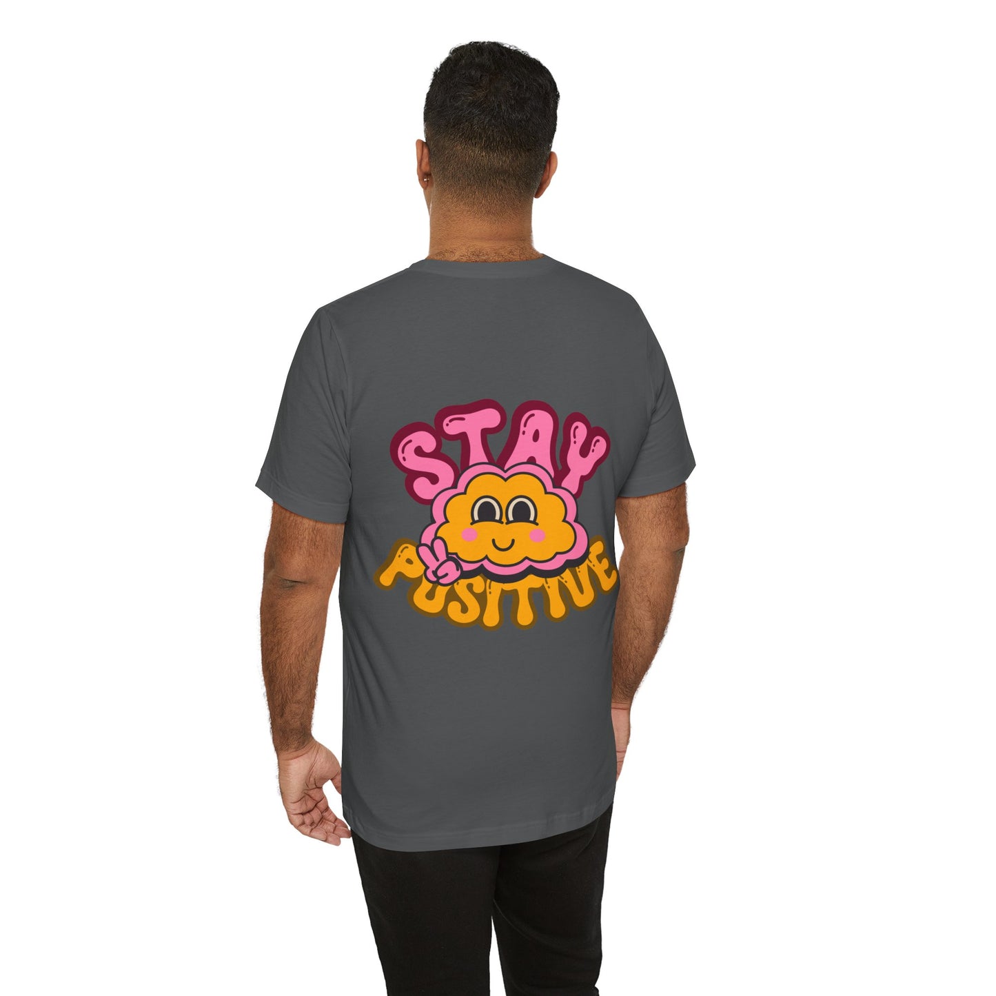 Stay Positive Motivational Quote About Life Retro T Shirt - UK