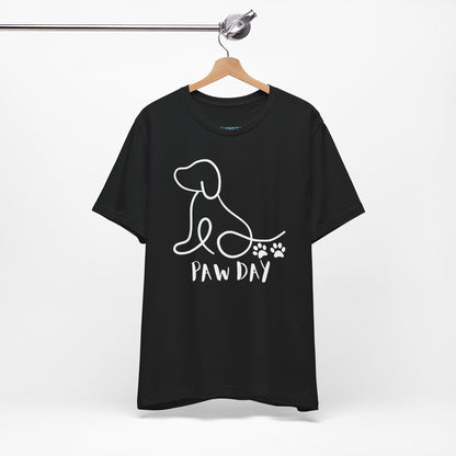 Cute Pet Dog White Print T Shirt - US