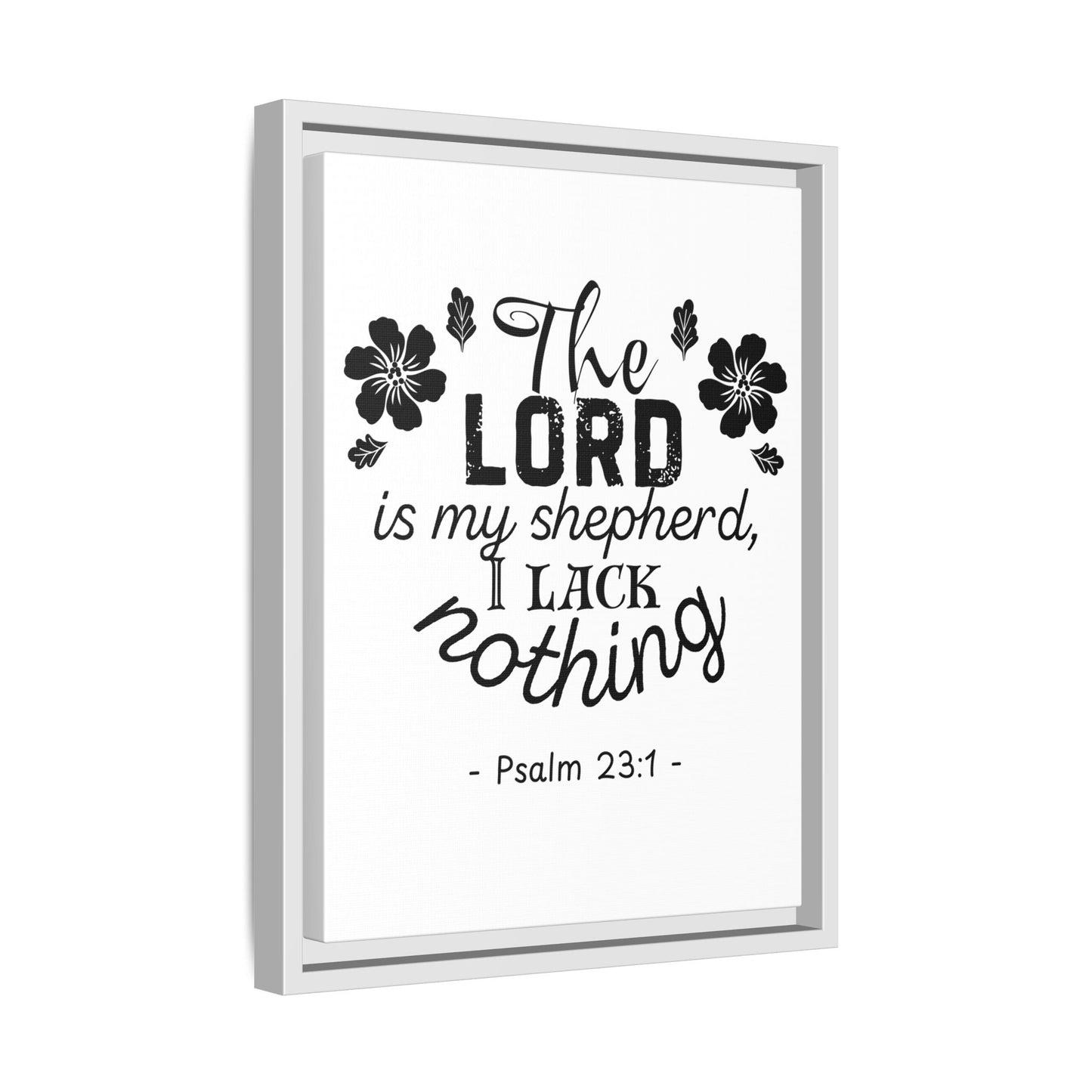 Psalm 23 NIV Bible Verse Matte Canvas, Framed (Multi-color)