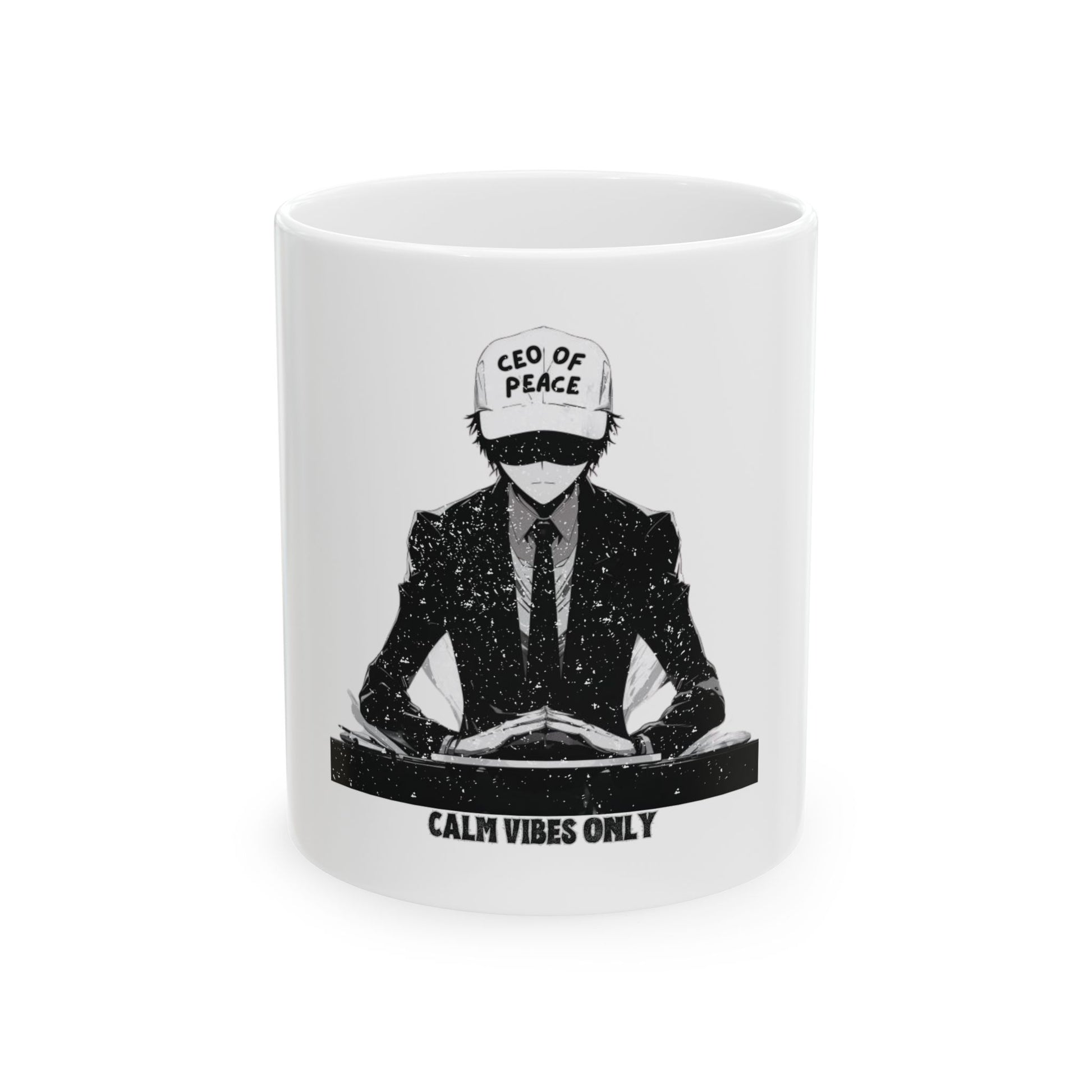 Cool Anime Cartoon Boss Leader Mug Front