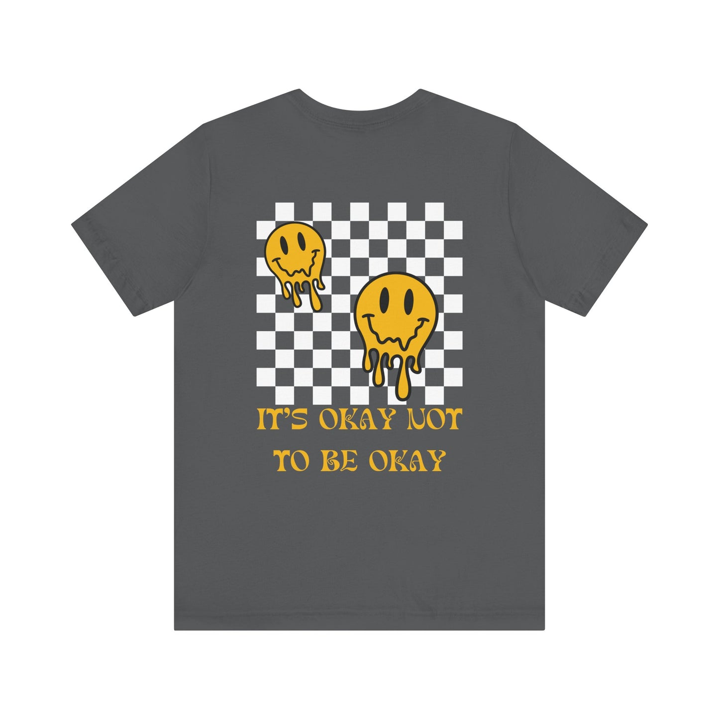 Smiley Face Expression T Shirt Back Asphalt