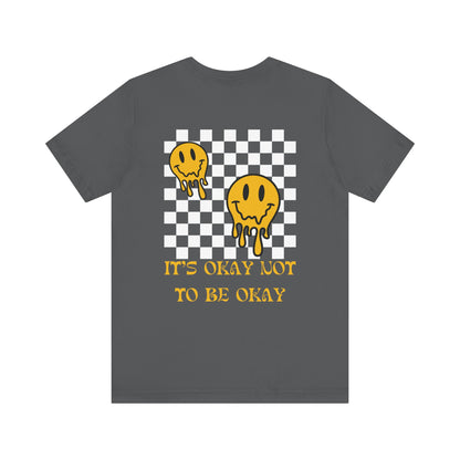 Smiley Face Expression T Shirt Back Asphalt